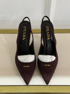SUEDE SLINGBACK PUMPS
