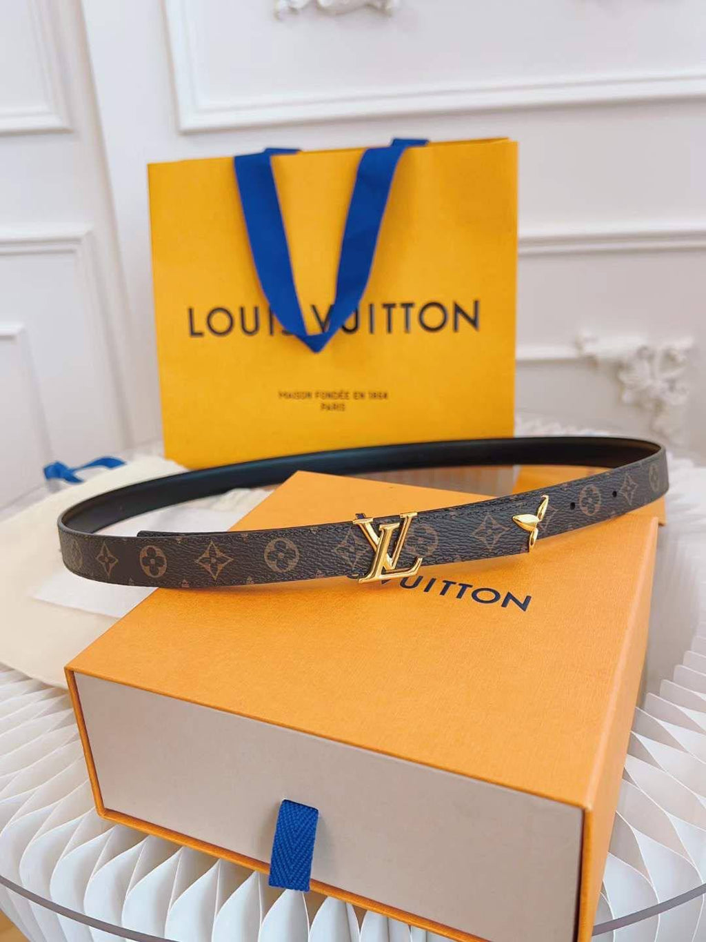 L.V. Leather Belt